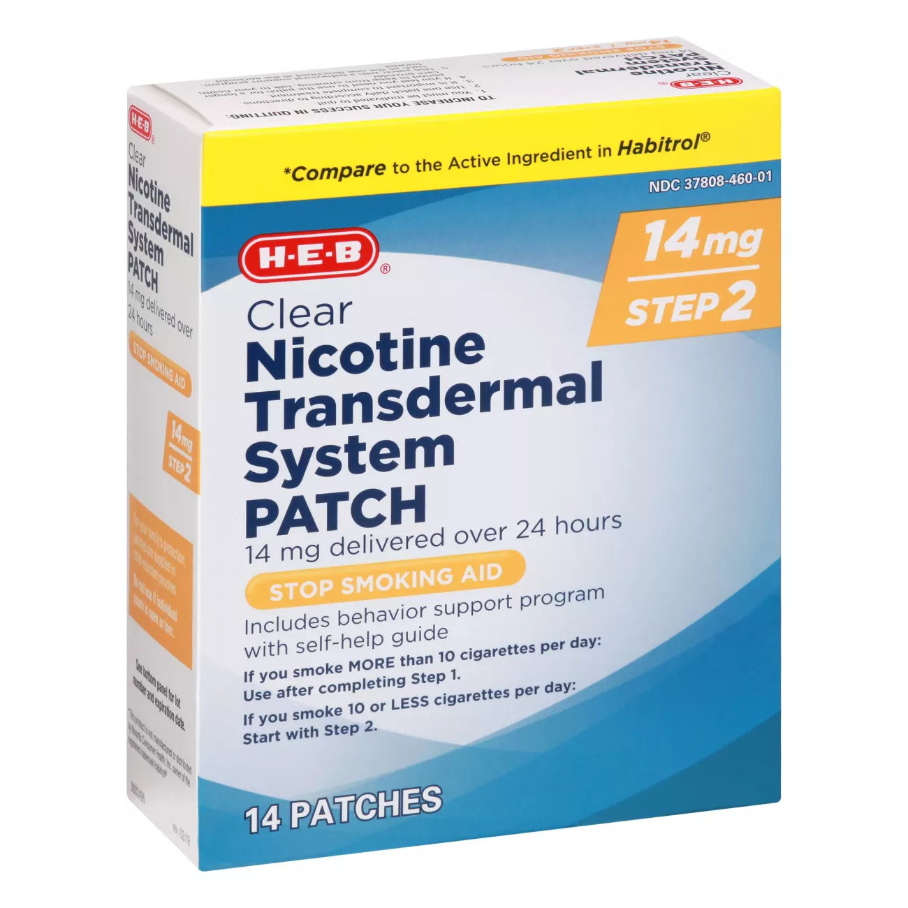 H‑E‑B HEB Clear Nicotine Transdermal System step 2 Patch - 14 mg