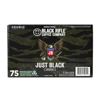 Black Rifle Coffee Company Just Black, Medium Roast K-Cup Coffee Pods, 75 ct.