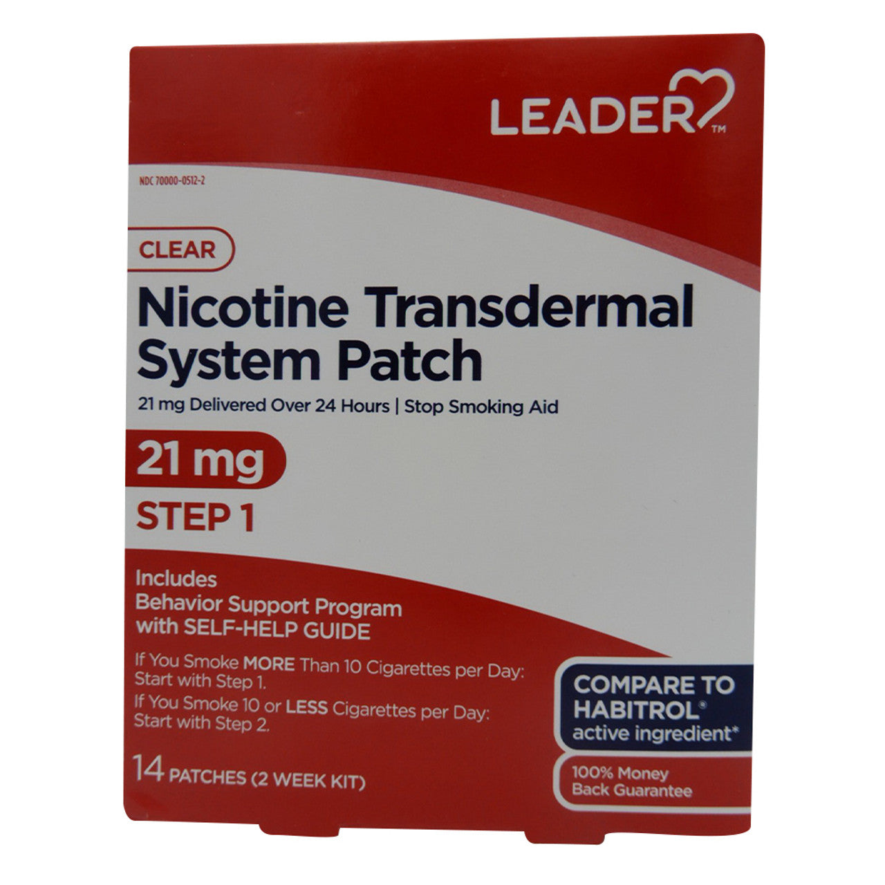 Leader Nicotine Transdermal System Patch 21 Mg, step 1  14 Ea