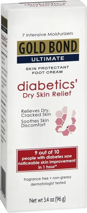 Gold Bond Ultimate Diabetics' Dry Skin Relief Foot Cream - 3.4 oz. Tube