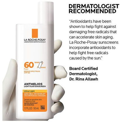 La Roche-Posay Anthelios Ultra Light Fluid Facial Sunscreen SPF 60 – 1.7 fl oz