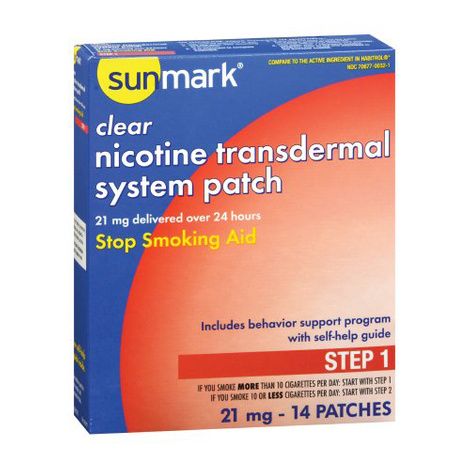 Sunmark Nicotine Transdermal Patches System step 1