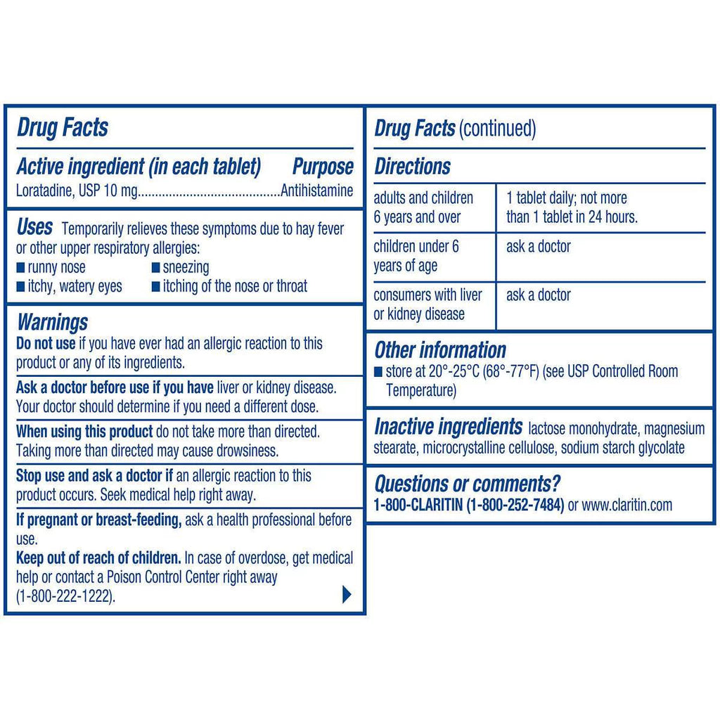 Claritin 24 Hour Non-Drowsy Allergy Medicine Tablets 115 ct.