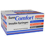 1/2cc 28G x 12.7mm  (1/2")L  Insulin Syringes,