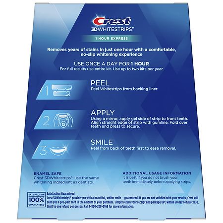 Crest 3D Whitestrips 1-Hour Express Teeth Whitening Kit