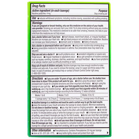 Walgreens 4 mg Mini Lozenge Mint – 21 Count