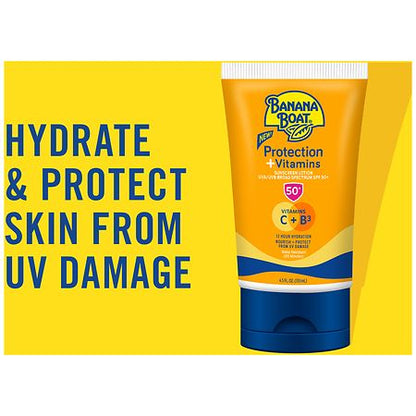 Banana Boat Protection + Vitamins Sunscreen Lotion, SPF 50 – 4.5 fl oz