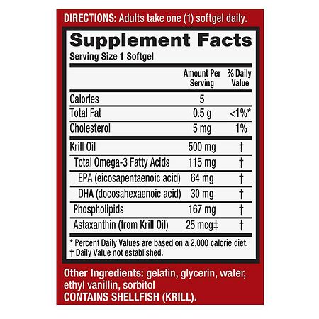 MegaRed Omega-3 Krill Oil Extra Strength 500mg – 45 Softgels