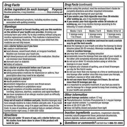 Walgreens Nicotine Polacrilex Lozenge, 4 mg Mint, 72 ea