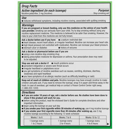 Walgreens Nicotine Lozenge 2 mg Mint, 108 ea