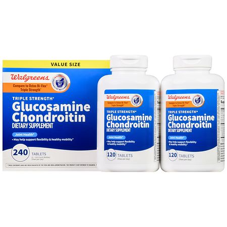 Walgreens Glucosamine Chondroitin Tablets Triple Strength – 120-Day Supply