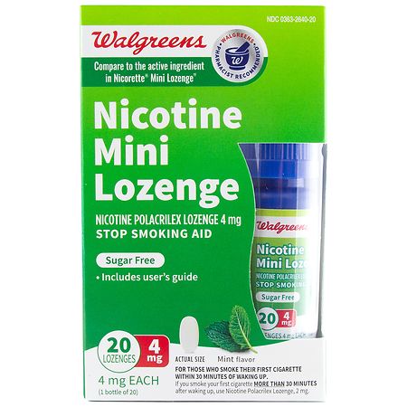 Walgreens 4 mg Mini Lozenge Mint – 21 Count