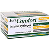 SureComfort™ Insulin Syringes, 1cc, 31G x 1/4", 6mm