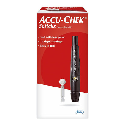 Accu-Chek Softclix Diabetes Lancing Device with 10 Softclix Lancets for Diabetic Blood Glucose Testing (Packaging May Vary