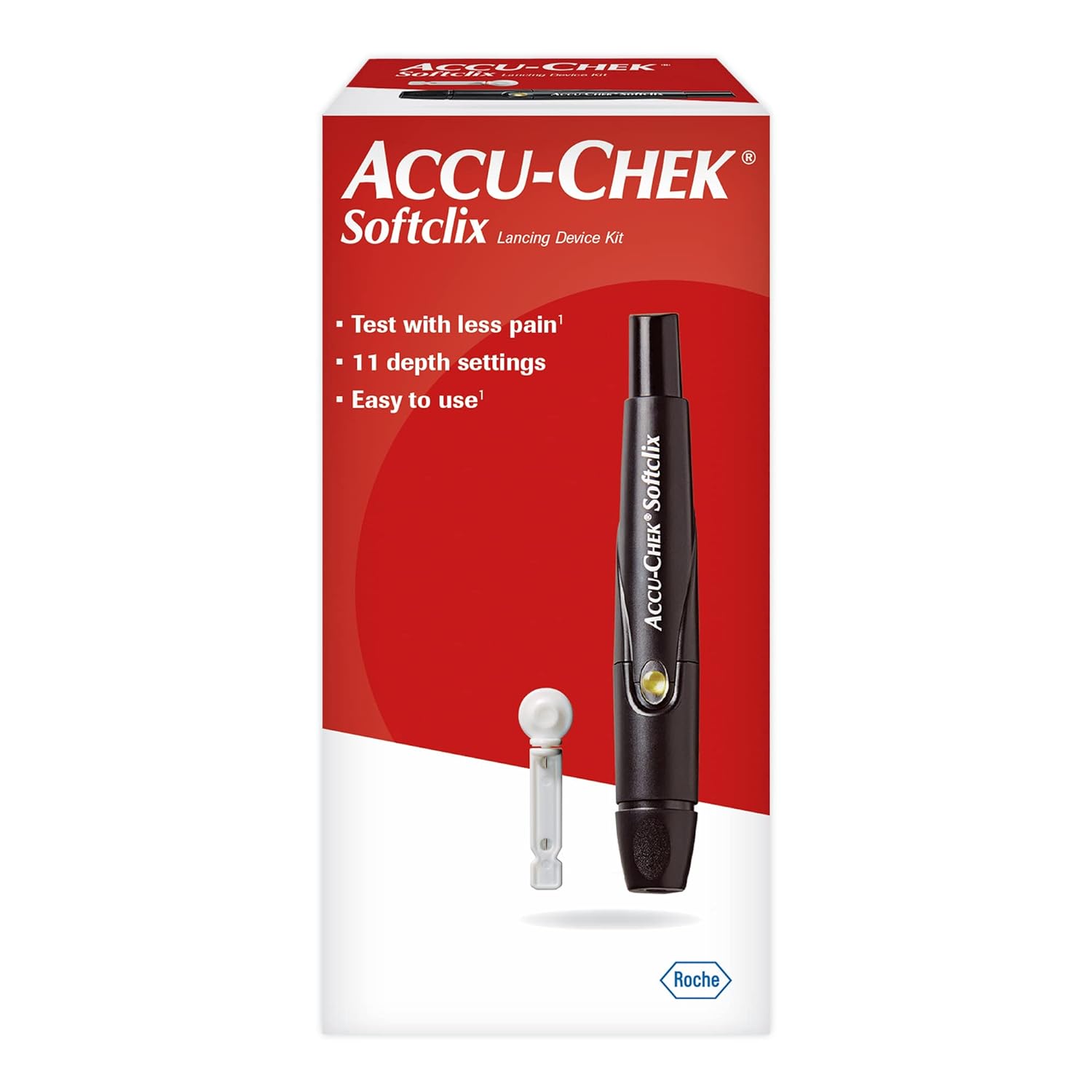 Accu-Chek Softclix Diabetes Lancing Device with 10 Softclix Lancets for Diabetic Blood Glucose Testing (Packaging May Vary