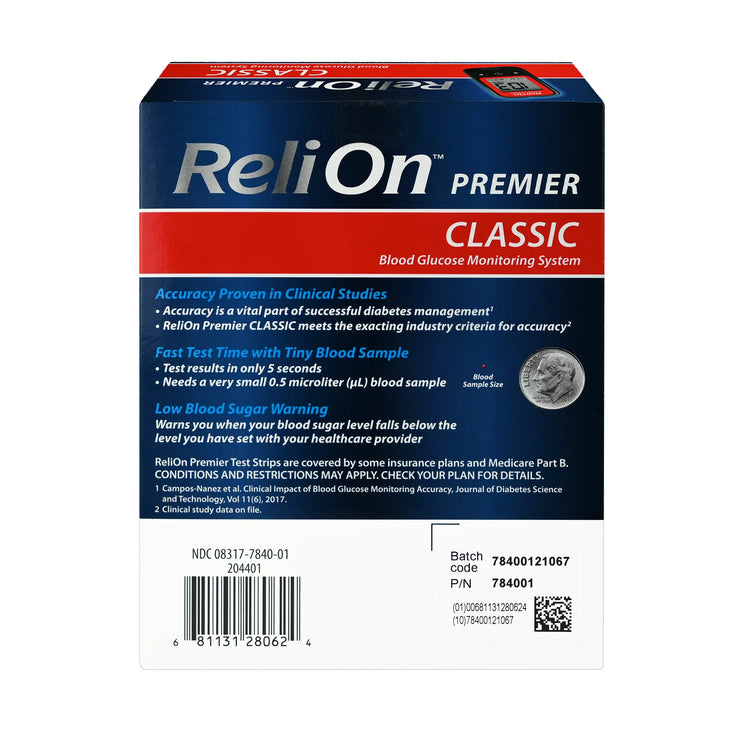 ReliOn Premier CLASSIC Blood Glucose Monitoring System