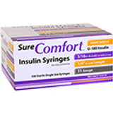SureComfort™ Insulin Syringes, 3/10cc, 31G x 1/4", 6mm