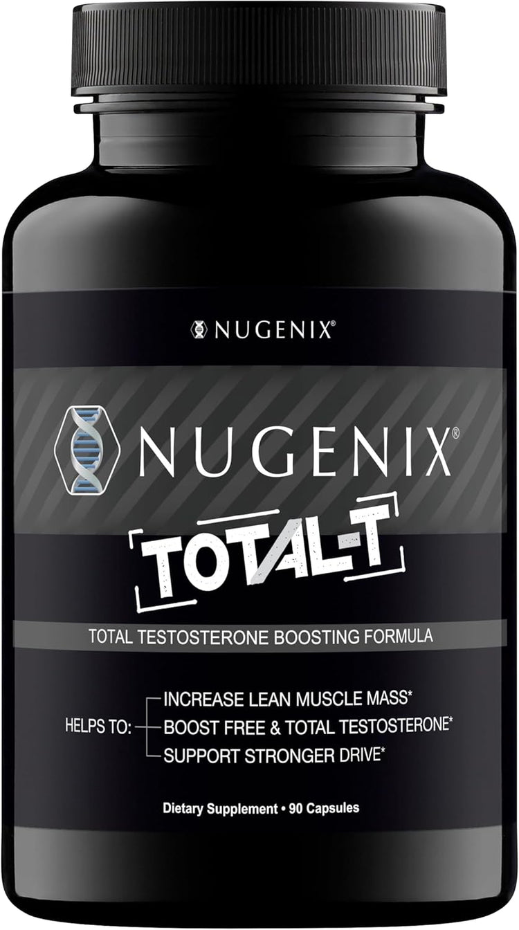 Nugenix Total-T, Free and Total Testosterone Booster Supplement for Men, 90 Count