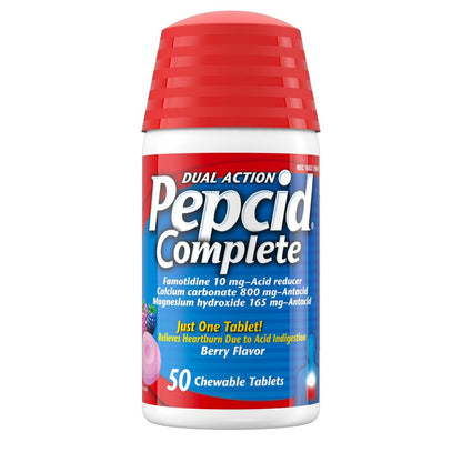 Pepcid Complete Dual Action Chewable Tablets, Berry 50CT