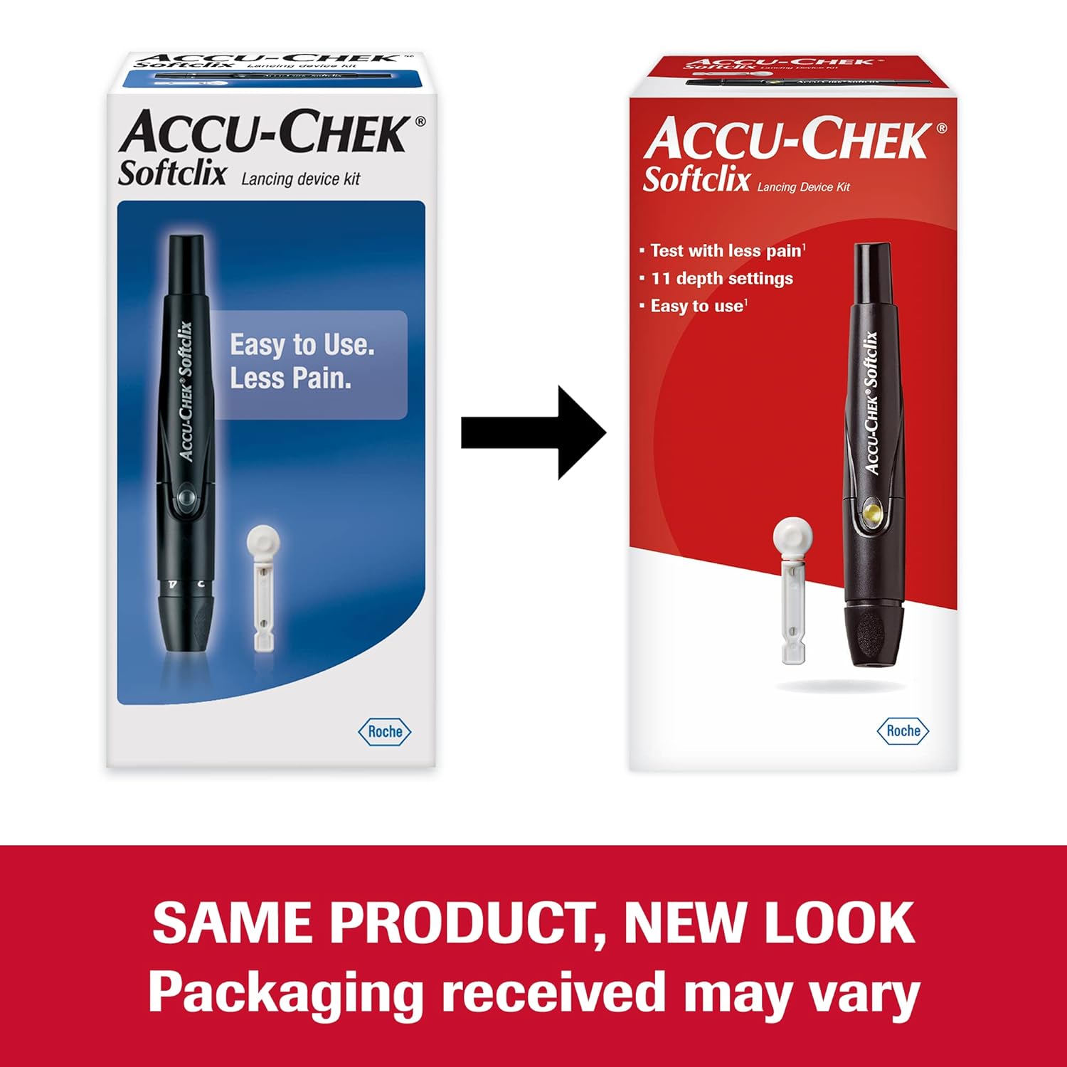 Accu-Chek Softclix Diabetes Lancing Device with 10 Softclix Lancets for Diabetic Blood Glucose Testing (Packaging May Vary