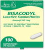 Bisacodyl Suppositories, 10 mg, Box of 100's