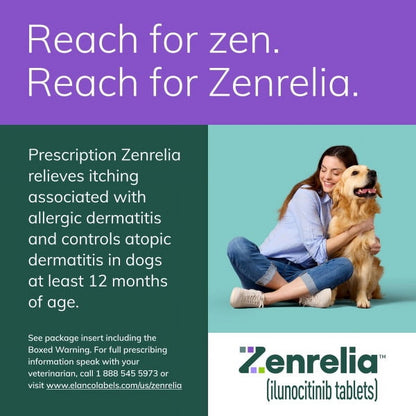 Zenrelia (ilunocitinib) tablets for Dogs, 4.8mg    90 ct