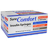 SureComfort™ Insulin Syringes, 1/2cc, 29G x 1/2