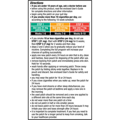 Equate Nicotine Transdermal System Step 2 Clear Patches, 14 mg, 14 Count