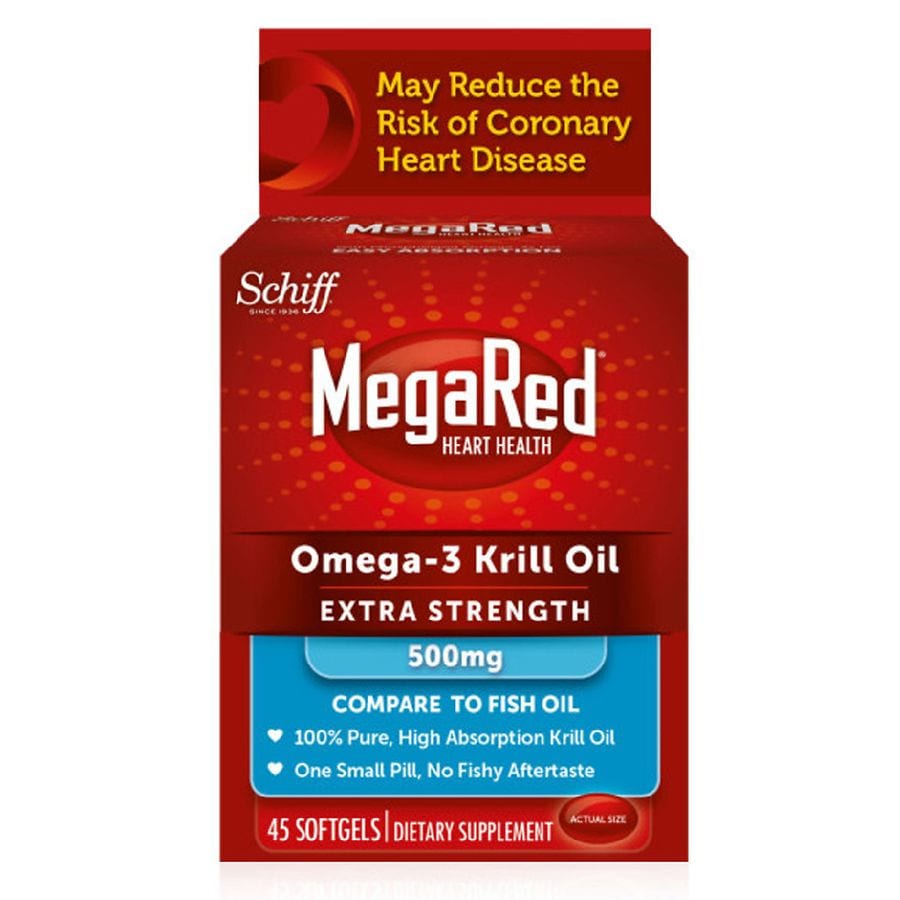 MegaRed Omega-3 Krill Oil Extra Strength 500mg – 45 Softgels