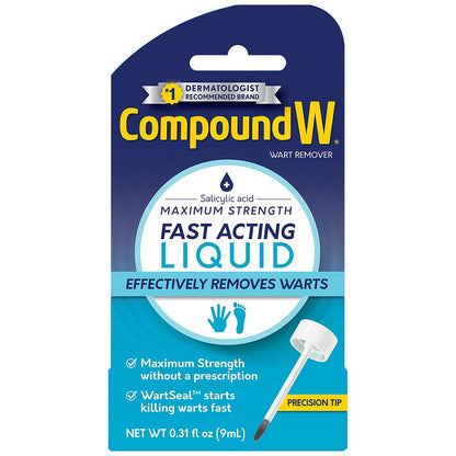 Compound W Fast-Acting Salicylic Acid Wart Remover Liquid – 0.31 fl oz