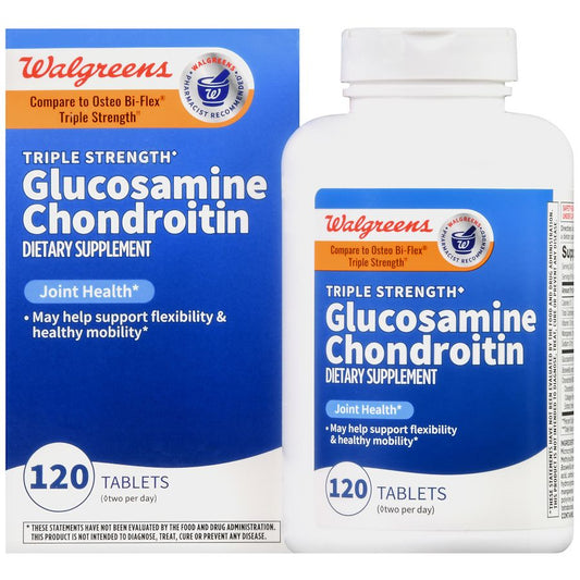 Walgreens Glucosamine Chondroitin Tablets Triple Strength – 60-Day Supply