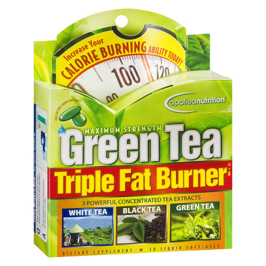 Applied Nutrition Maximum Strength Green Tea Triple Fat Burner Liquid Soft-Gels – 30 Count