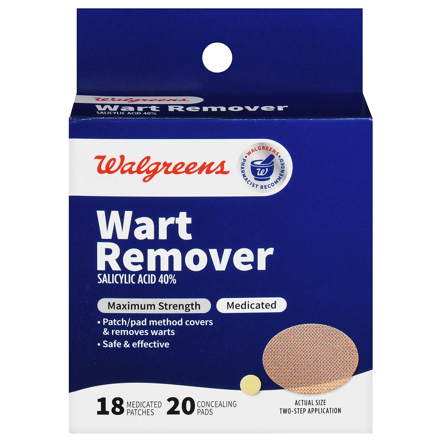 Walgreens Medicated Wart Removal Patches – 18 Count