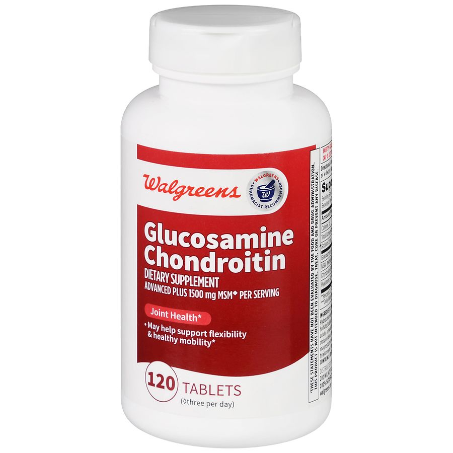 Walgreens Glucosamine Chondroitin Advanced Plus 1500 mg MSM Tablets (40-day supply)