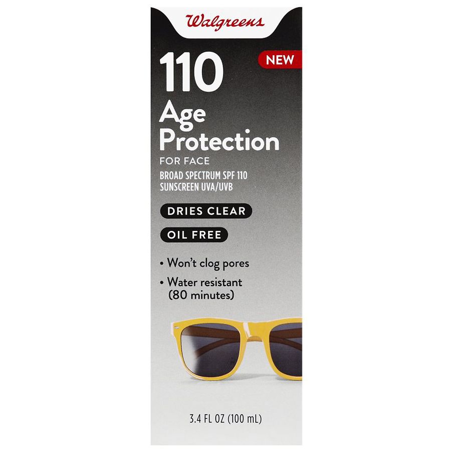 Walgreens High-Protection Facial Sunscreen SPF 110 – 3.4 fl oz