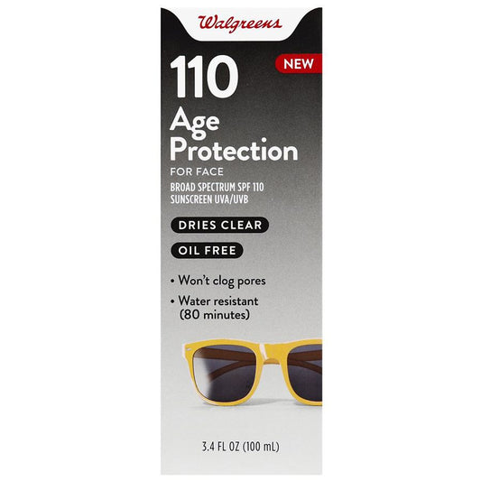 Walgreens High-Protection Facial Sunscreen SPF 110 – 3.4 fl oz