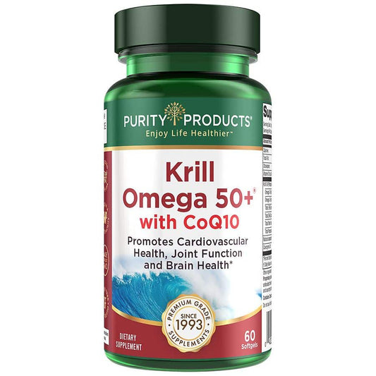 Purity Products Krill Omega 50+ 100 MG Co-Q10 with PhosphoBoost – 60 Softgels