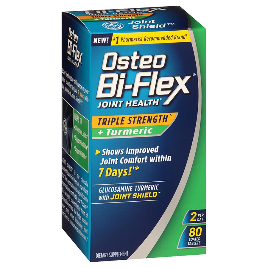 Osteo Bi-Flex Herbal Formula with Turmeric Capsules Triple Strength – 80 Count