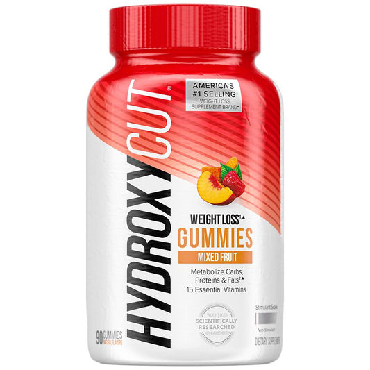 Hydroxycut Weight Loss Gummies with Vitamins – Mixed Fruit Flavor - 90 counts