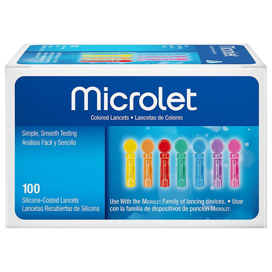 Microlet Colored Lancets, 100 Count