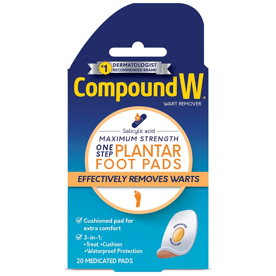 Maximum Strength One-Step Plantar Wart Removal Pads – 20 Count