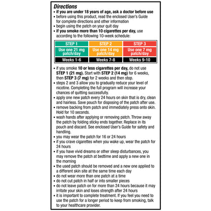 Equate Nicotine Transdermal System Step 3 Clear Patches, 7 mg, 14 Count