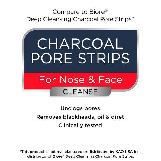 Equate Charcoal Pore Strips for Nose & Face Combo Pack, 14 Count