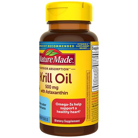 Nature Made Superior Absorption Krill Oil 500 mg Softgels – 30 Count