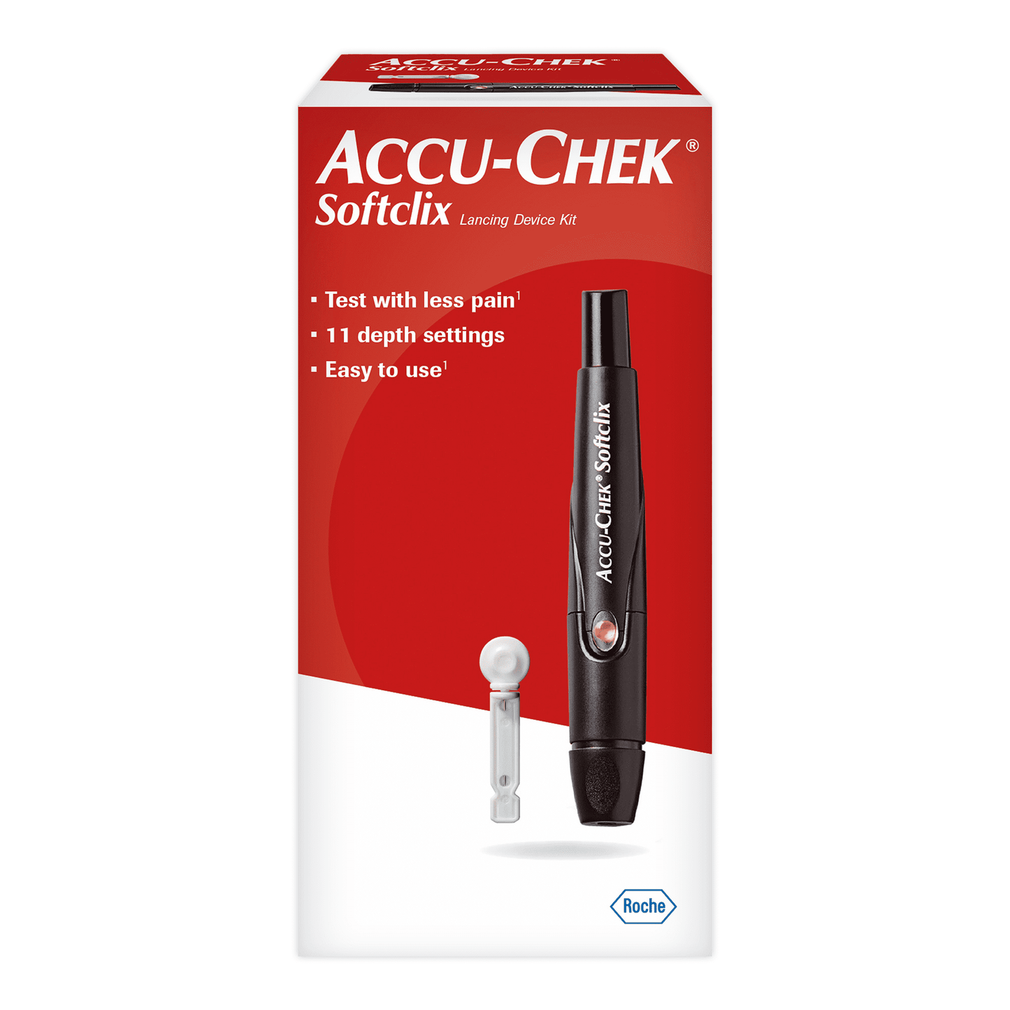 Accu-Chek Softclix Lancing Device with 10 Softclix Lancets for Blood Glucose Monitoring