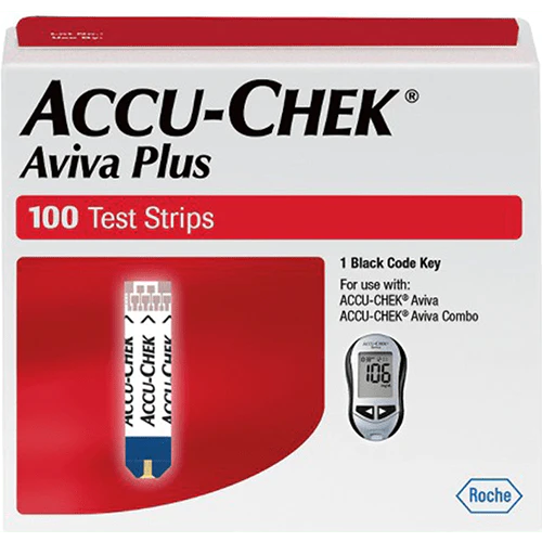 Accu-Chek Aviva Plus - 100 bandelettes de test : surveillance précise de la glycémie pour une santé optimale