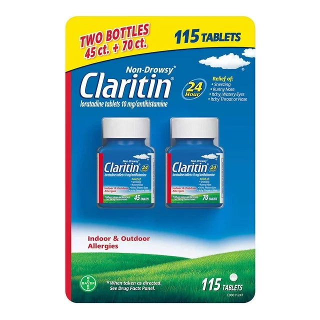 Claritin 24 Hour Non-Drowsy Allergy Medicine Tablets 115 ct.
