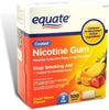 Equate Coated Fruit Nicotine Gum Stop Smoking Aid with Bonus, 4 mg, 100 Count