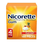 Nicorette Nicotine Gum, Stop Smoking Aids, 4 Mg, Fruit Chill, 160 Count