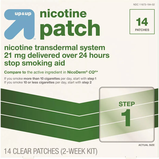 Nicotine Stop Smoking Aid Clear Patches Clear Step 1 - up&up™